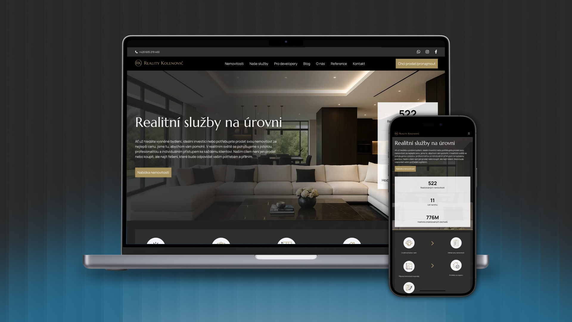 Případová studie projektu realitykolenovic.cz